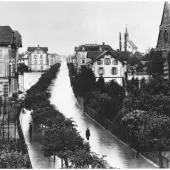 1910 Jahrhunderthochwasser Kirche Brunnen (Hartmut Schuessler)